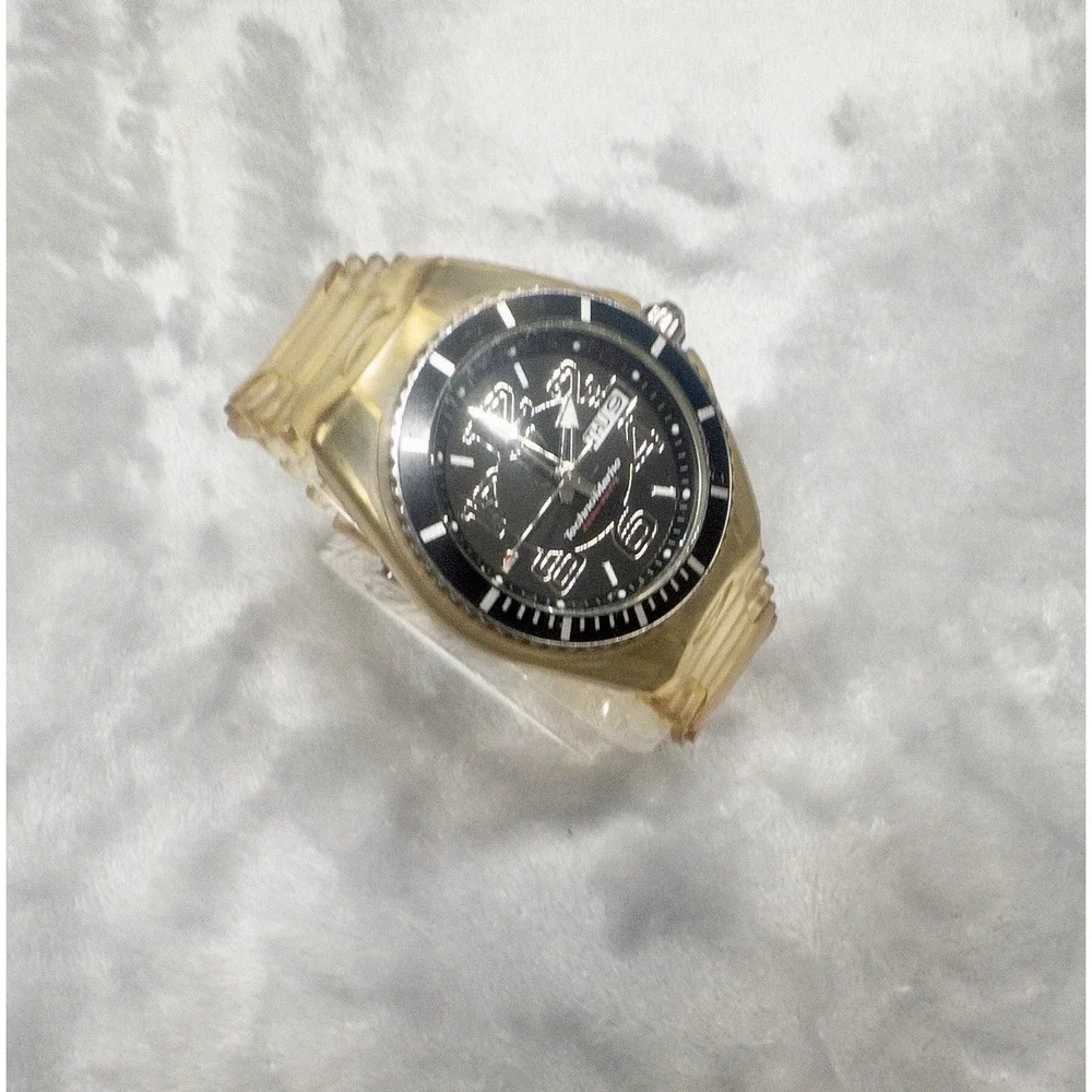 Technomarine Cruise Black Dial Day Date Mens 44mm Watch 20ATM Diver